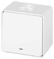 Выключатель ЭРА Эксперт 11-1502-01 с подсветкой IP55 10АХ-250В ОУ белый Б0063305
