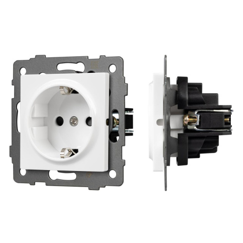 Механизм электрической розетки SCT-MEU1-PL-WH-V (250V, 16A) Arlight 049814