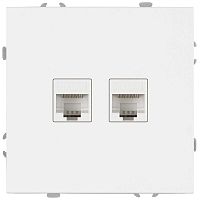 Розетка ЭРА Galaxy 15-3108-08 информационная двойная 2XRJ45 IP20 белый матовый Б0070770