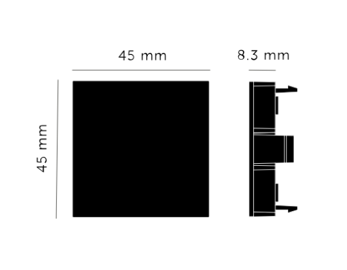Модуль Blank 45 mm Black фото 4