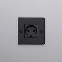 Розетка 1G Schuko Type F black