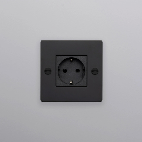 Розетка 1G Schuko Type F black