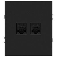 Розетка ЭРА Arktik 16-3108-05 информационная двойная 2XRJ45 антрацит Б0070488