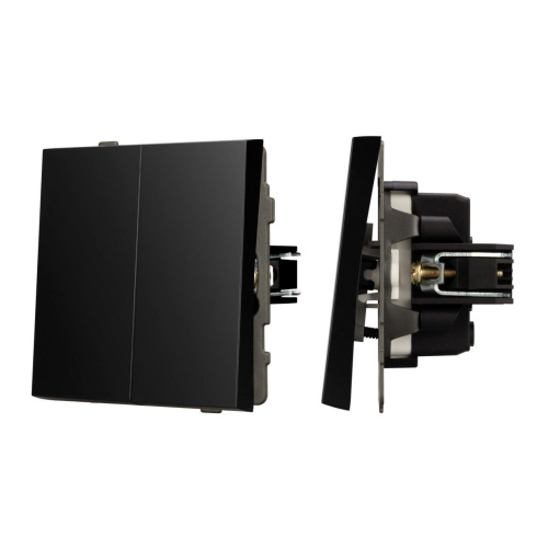 Механизм выключателя управления шторами SWT-TENDO-MKR2-PL-BK (230V, 10A) Arlight 054139