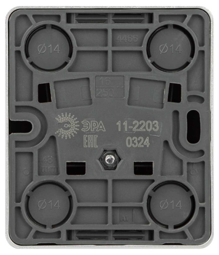 Розетка ЭРА Эксперт 11-2203-03 2P+E Schuko IP20 16A-250В ОУ алюминий Б0063020 фото 4