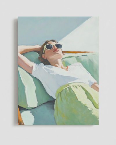 Интерьерная картина "Poolside Lounger" фото 2 Интерьерная картина "Poolside Lounger" фото 2