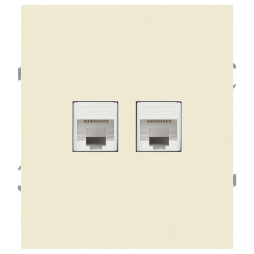 Розетка ЭРА Arktik 16-3108-02 информационная двойная 2XRJ45 слоновая кость Б0070485