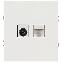 Розетка ЭРА Arktik 16-3110-08 комбинированная RJ45+TV белый матовый Б0070501