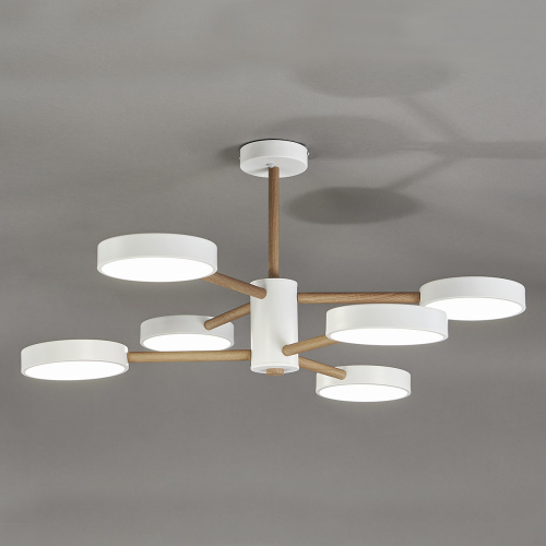 Потолочный светильник Escada 10236/6 LED*96W White/Wooden фото 4