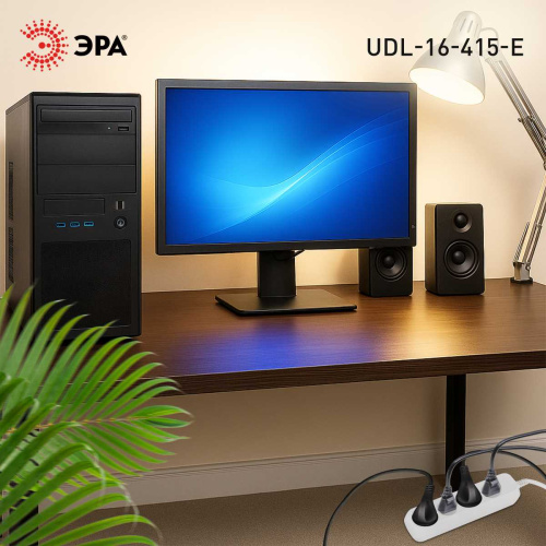 Удлинитель электрический ЭРА UDL-16-415-E Greenline 4 розетки с заземлением 1,5м ПВС 3x1мм2 Б0065081 фото 7 Удлинитель электрический ЭРА UDL-16-415-E Greenline 4 розетки с заземлением 1,5м ПВС 3x1мм2 Б0065081 фото 7
