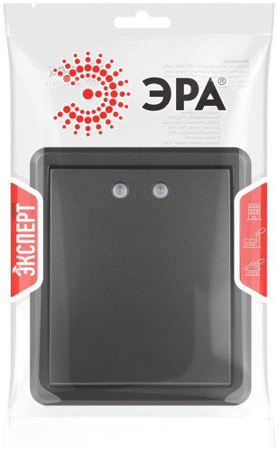 Выключатель ЭРА Эксперт 11-1202-05 с подсветкой IP20 10АХ-250В ОУ антрацит Б0063044 фото 4