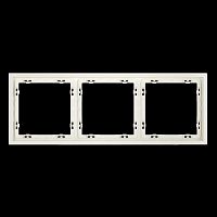 Рамка пластиковая S70 на 3 пост, (хлопок) Voltum VLS100313