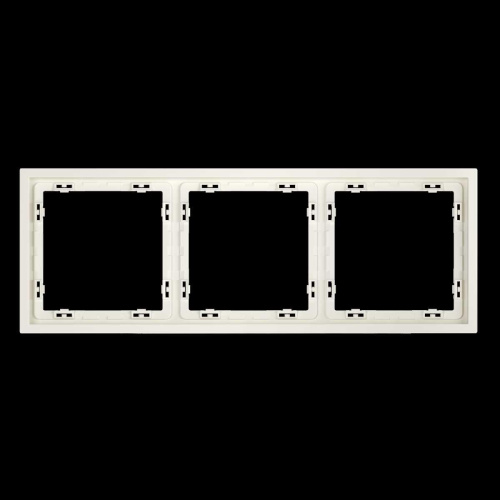Рамка пластиковая S70 на 3 пост, (хлопок) Voltum VLS100313 Рамка пластиковая S70 на 3 пост, (хлопок) Voltum VLS100313