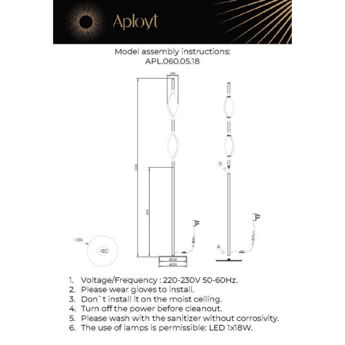 Торшер APL.060.05.18 фото 15