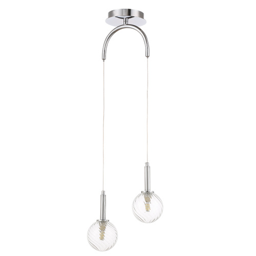 Светильник подвесной Crystal Lux LUXURY SP2 CHROME фото 2
