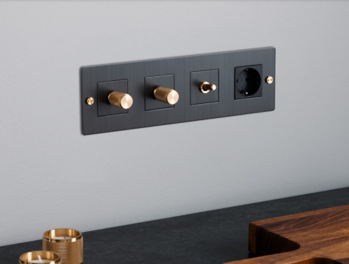 Модуль Schuko Socket Type F 45mm black фото 3