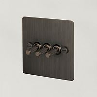 Выключатель 3G Toggle Smoked Bronze