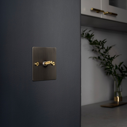 Выключатель 1G Toggle Steel фото 3