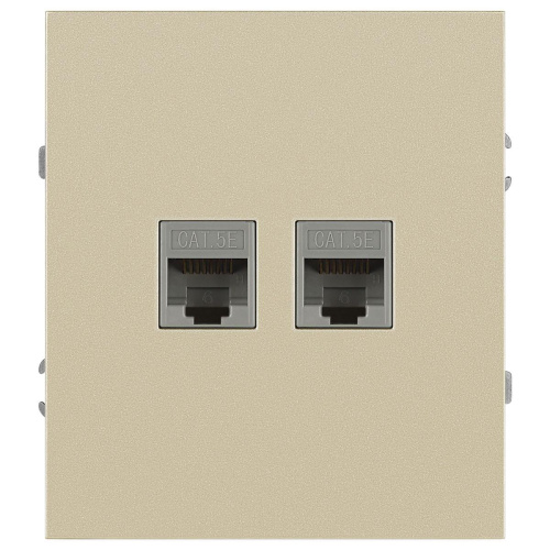 Розетка ЭРА Arktik 16-3108-04 информационная двойная 2XRJ45 шампань Б0070487