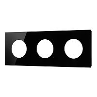 Рамка стеклянная FRM-GLARE-GC-3-BK Arlight 043839