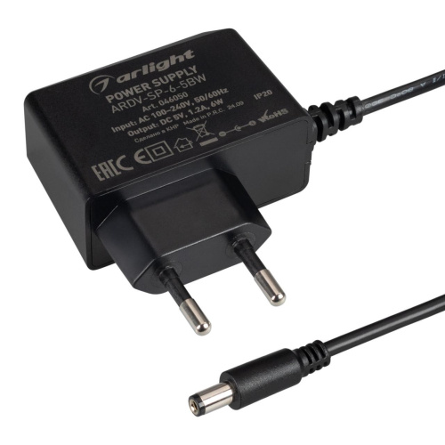 Блок питания ARDV-SP-6-5BW (5V, 1.2A, 6W) Arlight 046050