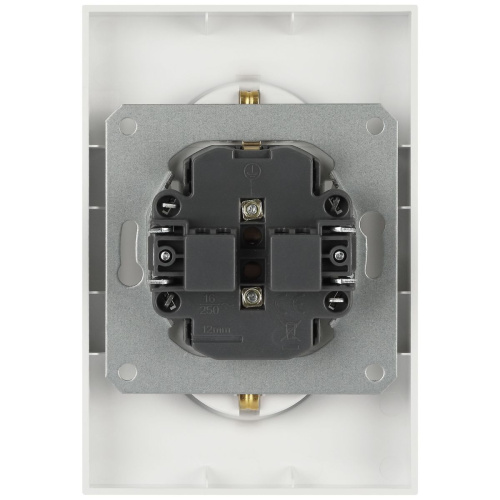 Розетка ЭРА Arktik 16-2104-08 двойная с заземлением 2X2P+E Schuko 16А-250В белый матовый Б0070451 фото 4