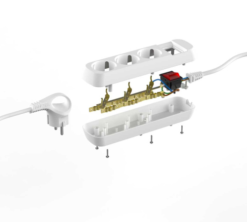 Удлинитель электрический ЭРА UDL-16-370-ES Greenline 3 розетки с заземлением с выключателем 7м ПВС 3x1мм2 Б0065012 фото 9