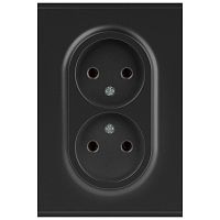Розетка ЭРА Arktik 16-2107-05 без заземления двойная 2X2P 16А-250В антрацит Б0071685