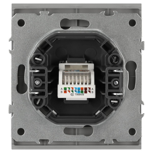 Розетка ЭРА Arktik 16-3107-03 информационная RJ45 алюминий Б0070476 фото 4