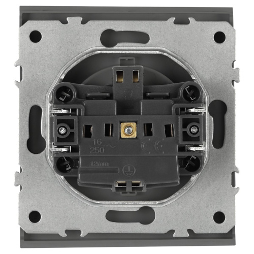 Розетка ЭРА Arktik 16-2101-06 с заземлением 2P+E Schuko 16А-250В графит Б0070419 фото 4