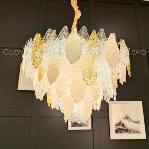Люстра Cloyd SENEGAL-A C21 / Ø80 см - с золотыми листьями - золото (арт.10367) фото 3