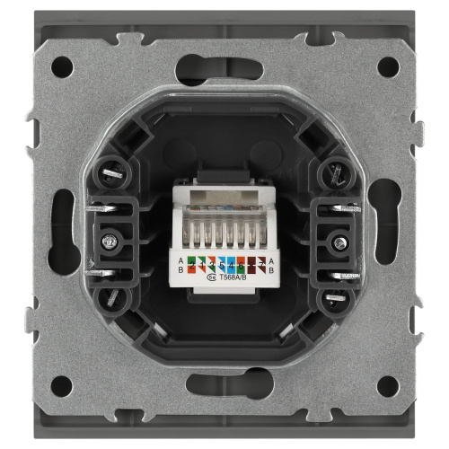 Розетка ЭРА Arktik 16-3107-06 информационная RJ45 графит Б0070479 фото 4