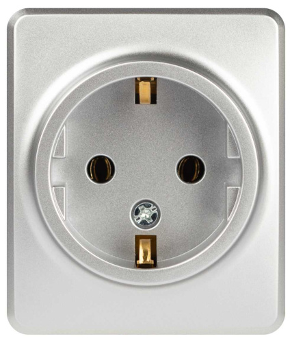 Розетка ЭРА Эксперт 11-2203-03 2P+E Schuko IP20 16A-250В ОУ алюминий Б0063020 фото 5