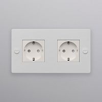 Розетка 2G Schuko Type F white