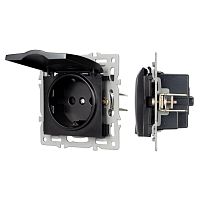Механизм розетки влагозащищённый SCT-MCP-PL-BK (250V, 16A) Arlight 043746