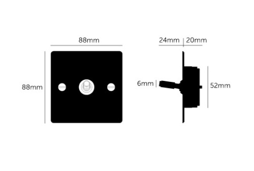 Выключатель 1G Toggle White/brass фото 4