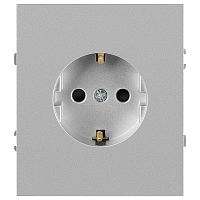 Розетка ЭРА Arktik 16-2101-03 с заземлением 2P+E Schuko 16А-250В алюминий Б0070416