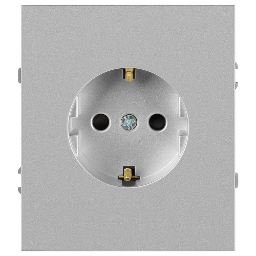 Розетка ЭРА Arktik 16-2102-03 с заземлением 2P+E Schuko со шторками 16А-250В алюминий Б0070426 Розетка ЭРА Arktik 16-2102-03 с заземлением 2P+E Schuko со шторками 16А-250В алюминий Б0070426