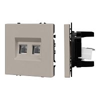Механизм сдвоенной компьютерной розетки SCT-NOBE-MPC2-SFPL-CA (RJ-45, CAT6) Arlight 059450