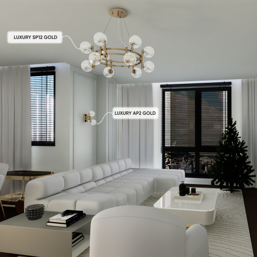 Люстра Crystal Lux LUXURY SP12 GOLD фото 4