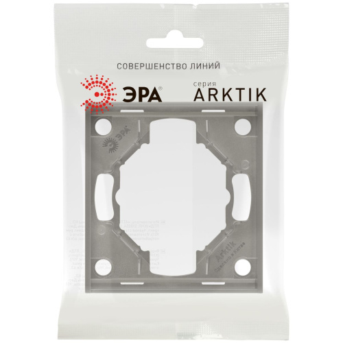Рамка для розеток и выключателей ЭРА Arktik 16-5001-07 на 1 пост титан Б0070550 фото 3