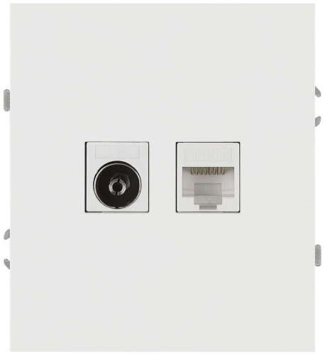 Розетка ЭРА Arktik 16-3110-01 комбинированная RJ45+TV белый Б0070494