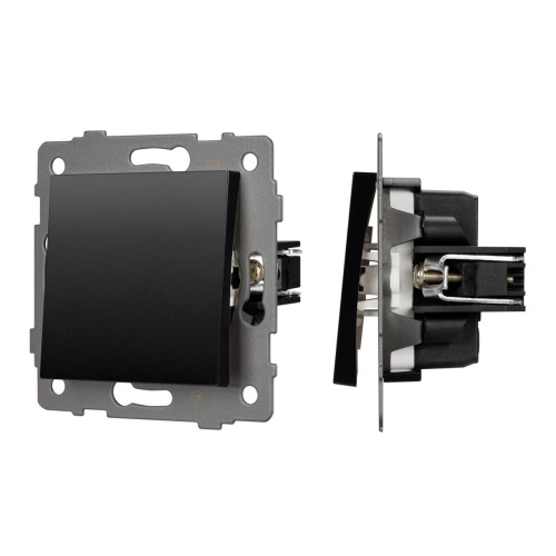 Механизм выключателя одноклавишный перекрёстный SWT-MKX1-PL-BK-V (250V, 10A) Arlight 049876