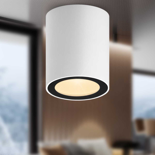 Накладной светильник ЭРА OL48 WH/BK MR16 GU10 IP44 черный белый Б0059799 фото 10