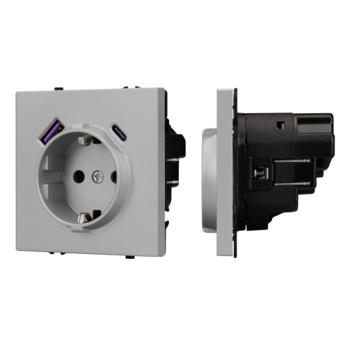 Механизм розетки с USB зарядкой SCT-NOBE-MUAC-SFPL-IS (230V, 16A) Arlight 059445