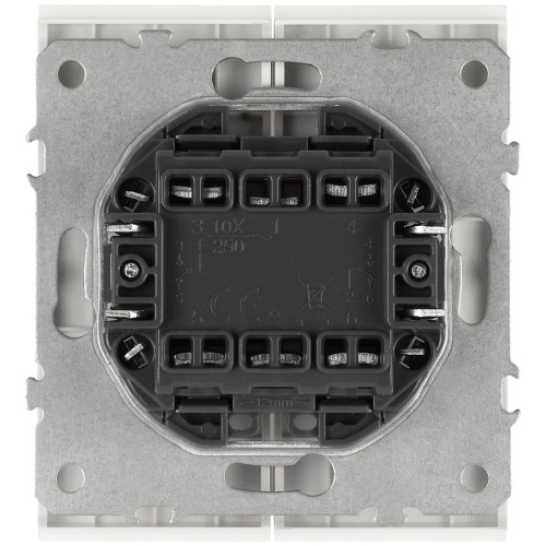 Переключатель ЭРА Arktik 16-1106-08 двойной 10АХ-250В белый матовый Б0070371 фото 4