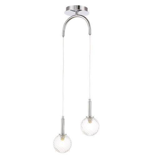 Светильник подвесной Crystal Lux LUXURY SP2 CHROME фото 3