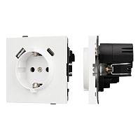 Механизм розетки с USB зарядкой SCT-TENDO-MUAC-SFPL-WH (230V, 16A) Arlight 054610