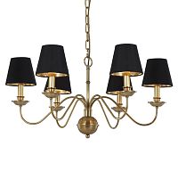Люстра Cloyd MIDWEST C6 / черн. абажур - Ø68 см - латунь (арт.10062)