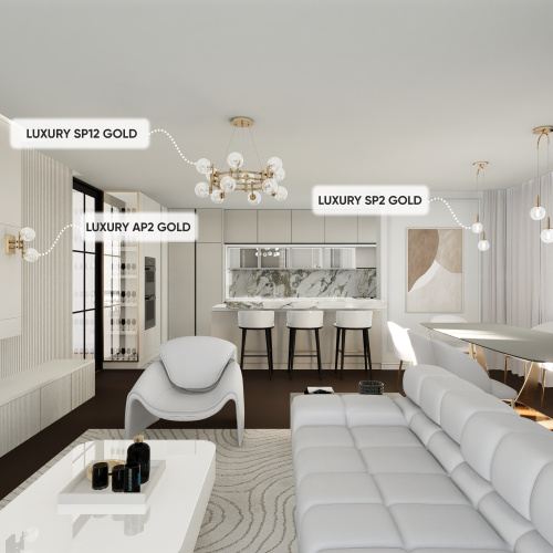 Люстра Crystal Lux LUXURY SP12 GOLD фото 3